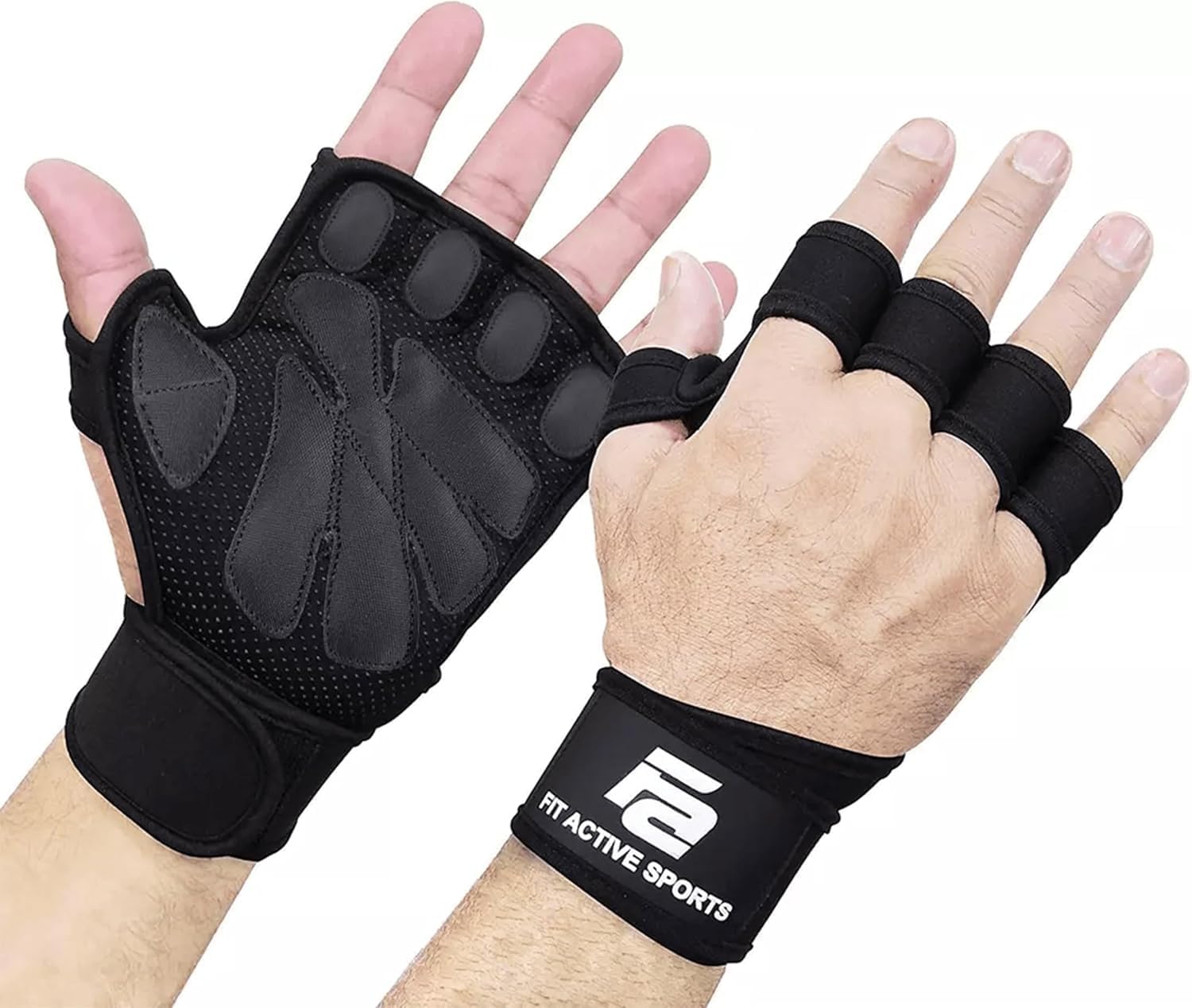 Ventilated Weight Lifting Gloves with Wrist Wraps - Enhanced Support