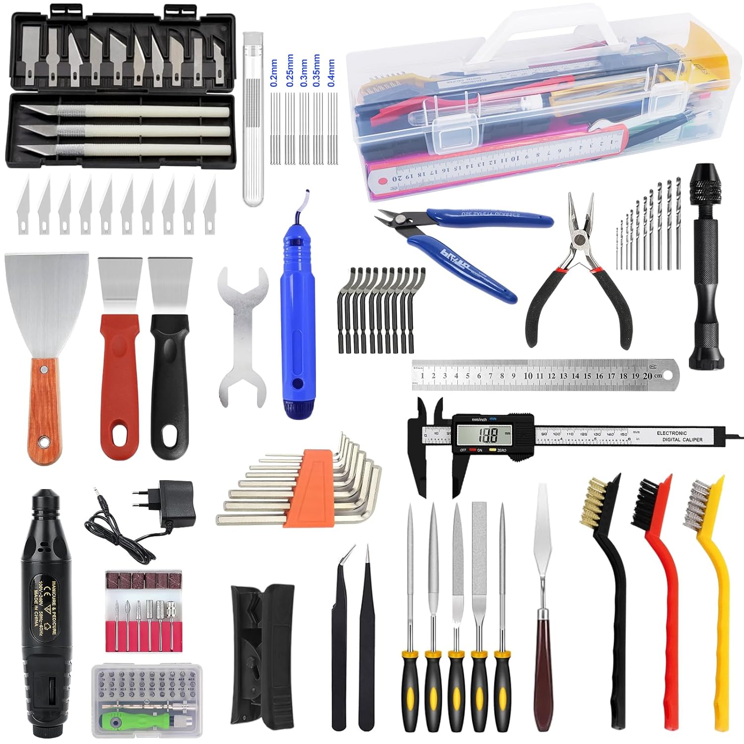 139-Piece 3D Printer Tools Kit for Cleaning and Finishing