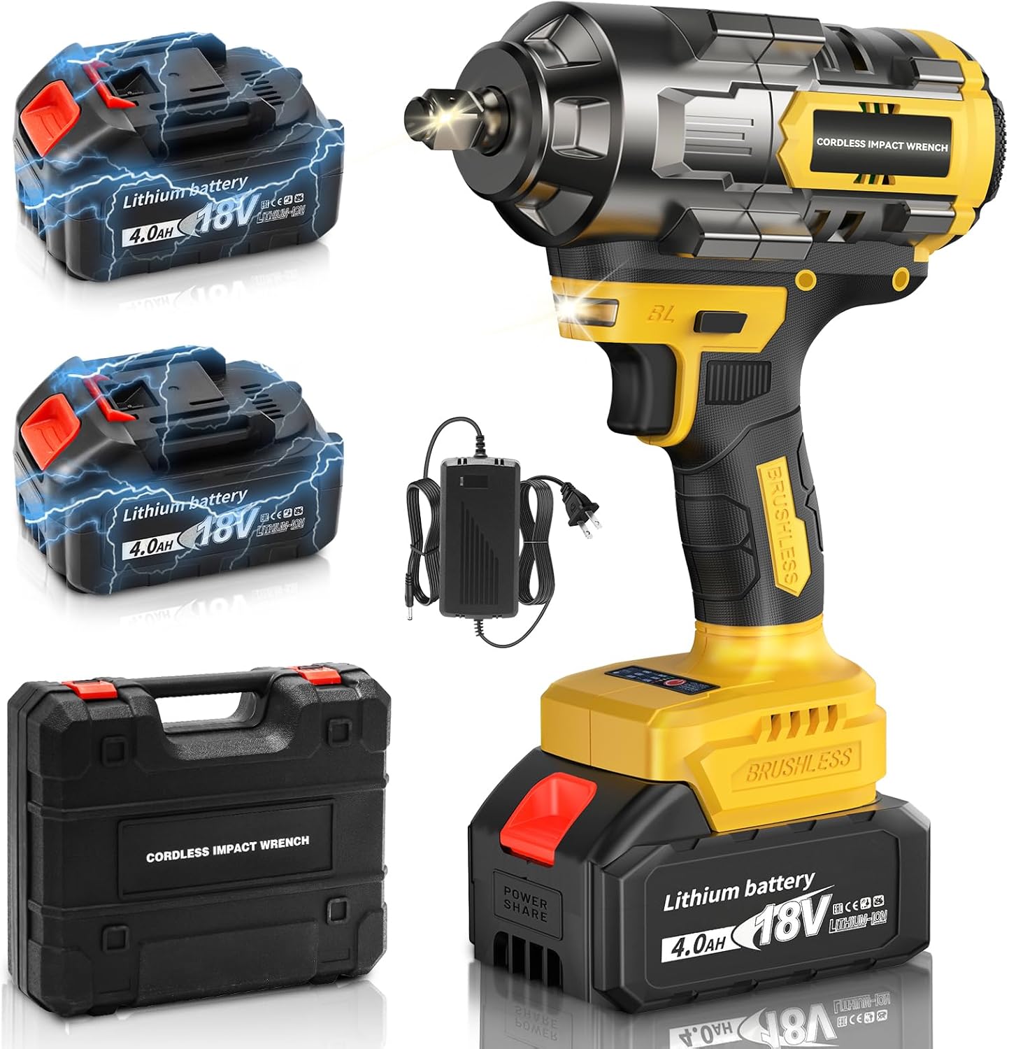 1000Nm Cordless Impact Wrench for Heavy-Duty Tasks