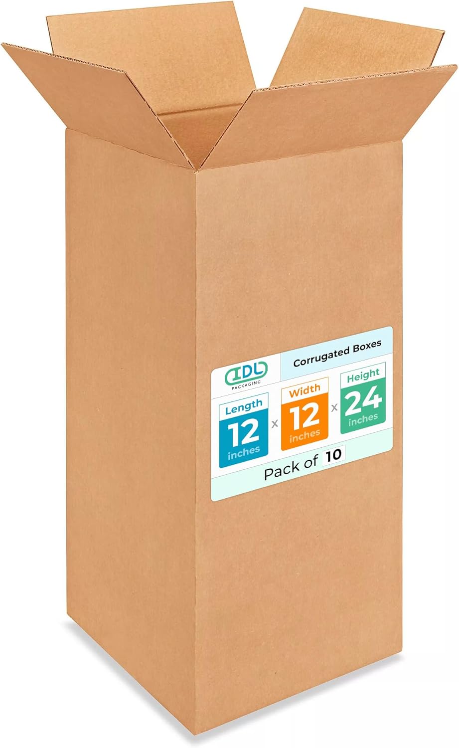 Tall Moving & Shipping Boxes 12x12x24 inches - Extra Strength