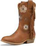 Girls Cowboy Boots with Tassel and Floral Embroidery - Cute Western
