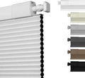 Blackout-White 53in x 39in Cellular Shades Cordless - No Drill Install