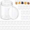 8oz Plastic Mason Jars with Lids - Clear 48-Pack for Kitchen Storage
