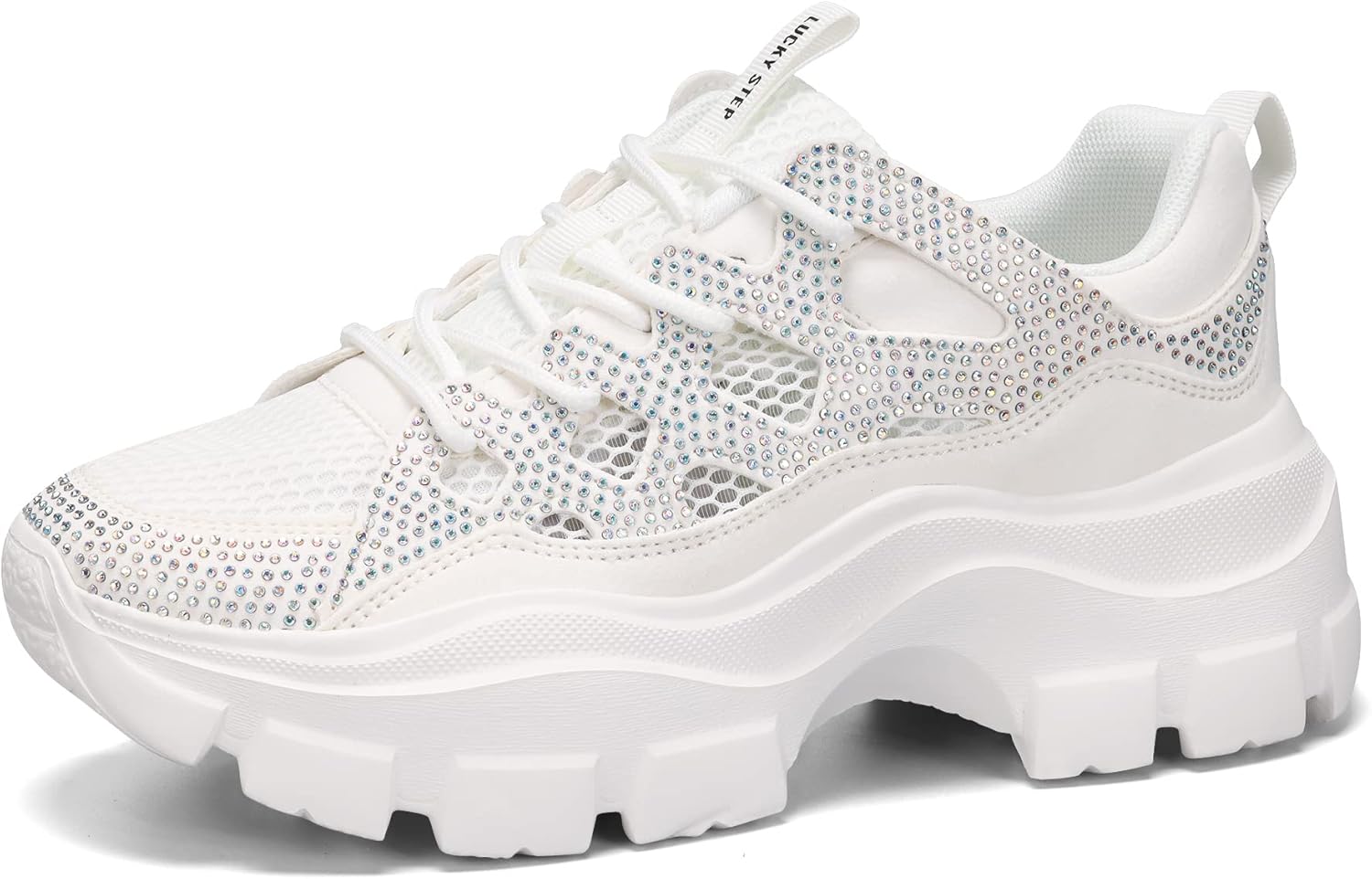 LUCKY STEP Women Chunky Platform Dad Sneakers for Casual Style