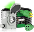 30 Amp Generator Cord 30FT and Power Inlet Box Combo - Durable Outdoor