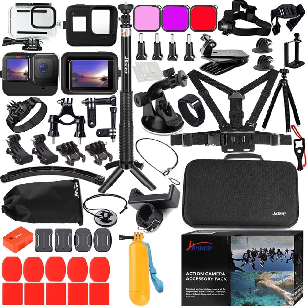 Accessories Kit for GoPro Hero 13 12 11 10 9 Black Waterproof Bundle