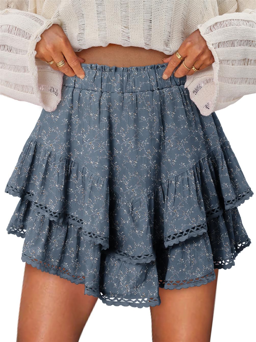 Flowy Shorts for Women by onlypuff - Ruffle Skorts & Mini Skirts