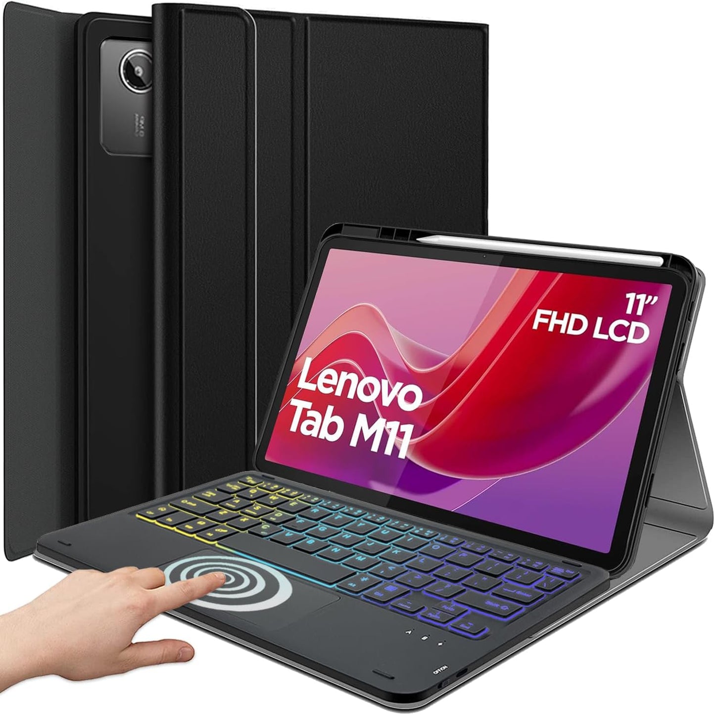 Backlit Touchpad Keyboard Case for Lenovo Tab M11 11 Inch