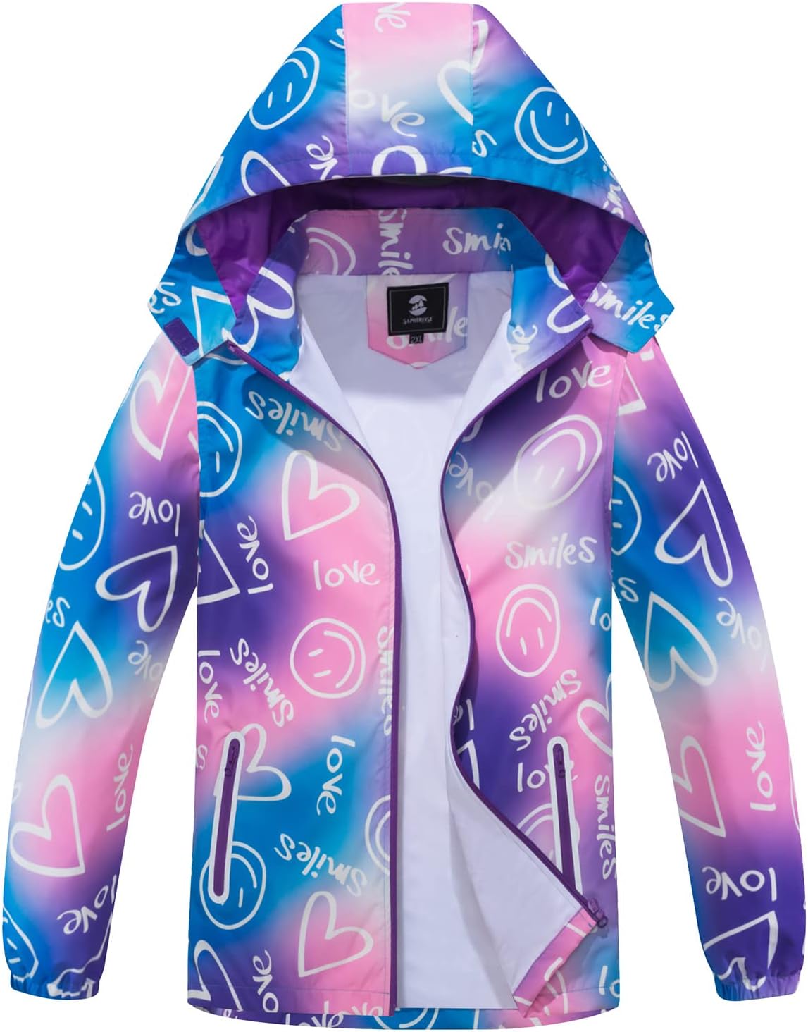 SaphiRose Kids Rain Jacket Waterproof Raincoat for All Occasions