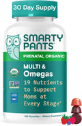 SmartyPants Organic Prenatal Vitamins Gummies - Multinutrient Support