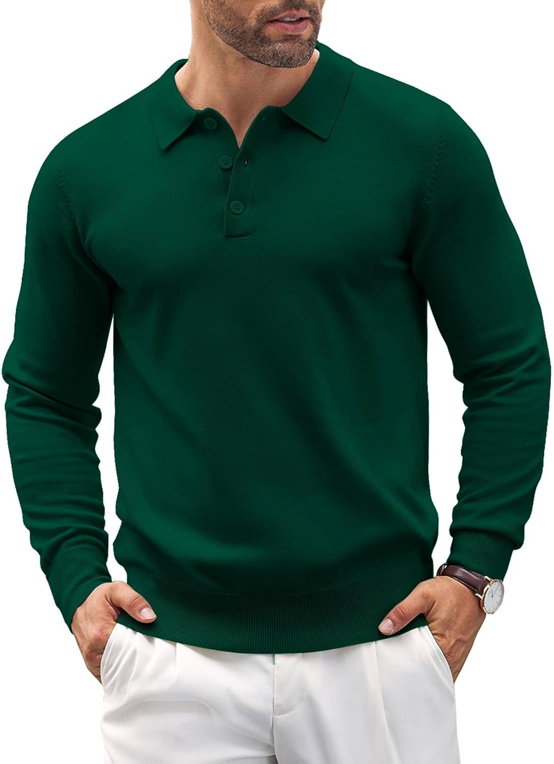COOFANDY Mens Knit Polo Shirts for Casual and Stylish Wear