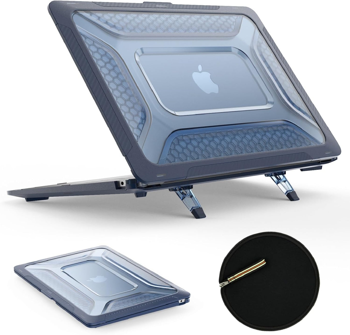 SEYMAC stock Case for MacBook Air 15 inch with Stand & Bag