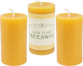 Bee Hive Candles 100% Pure Beeswax Pillar Candles (3-Pack) - Natural