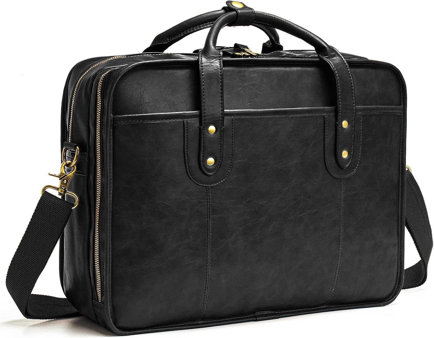 Leather Briefcases for Men 15.6 Inch Laptop Bag for Travel