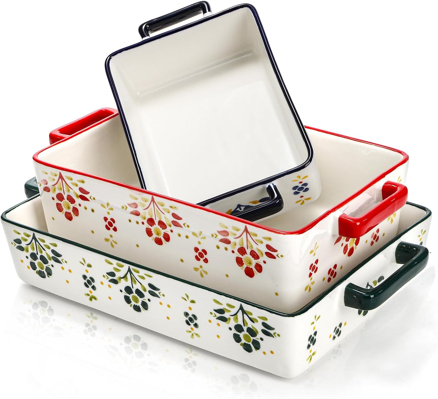 Peohud Set of 3 Casserole Dishes for Versatile Cooking Needs