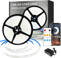 COB LED Strip Lights 6000K 65.6ft DC 24V Dimmable White - Bright