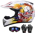 DOT Youth Dirt Bike Helmet with Goggles & Gloves - Safe Fit for Ages