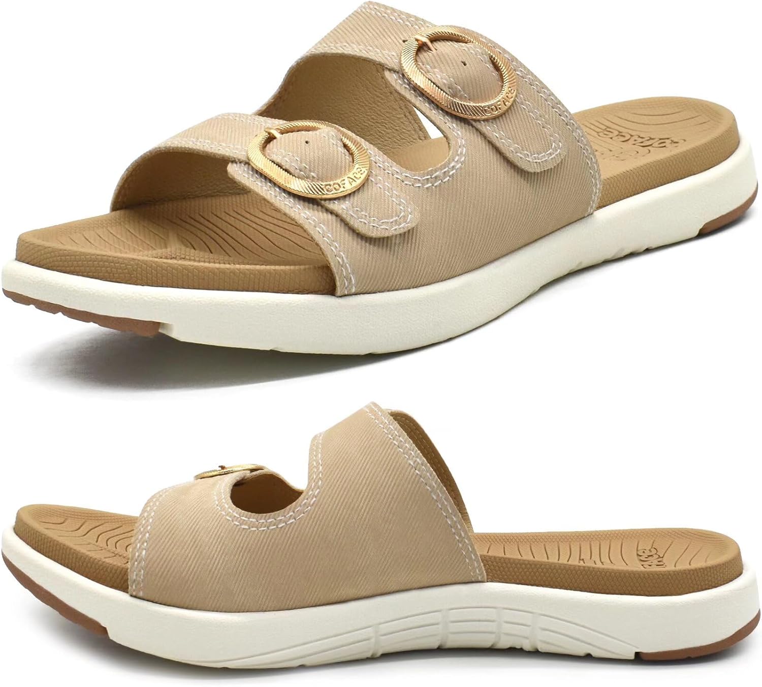 COFACE Womens Orthotic Slides for Comfort and Arch Support