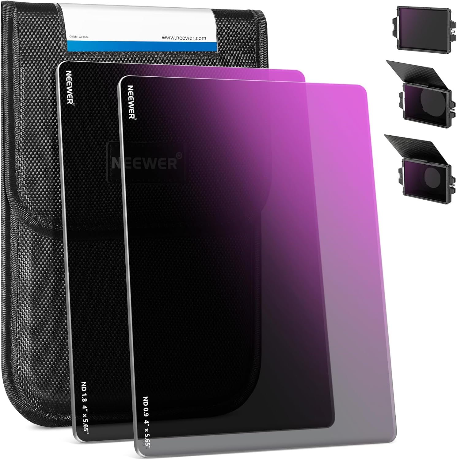 NEEWER 2 Pack ND Filters for Matte Box - 4x5.65 in Size