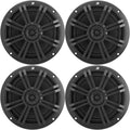 KICKER Black OEM Replacement Marine 6.5in Coaxial Speaker Bundle - 4