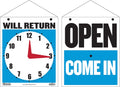 Open Closed Signs for Business Double-sided Vinyl - Clear Window Sign