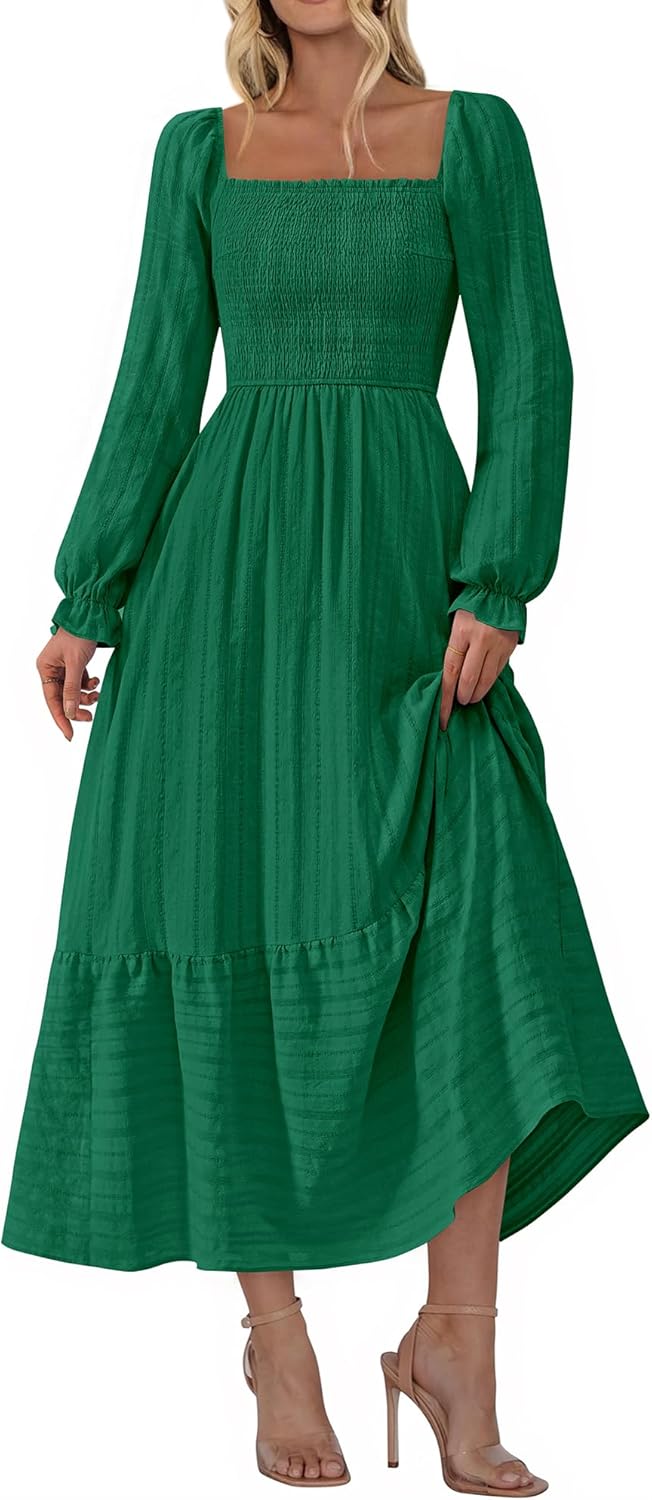 BTFBM Women Maxi Fall Dresses for Wedding Guest and More