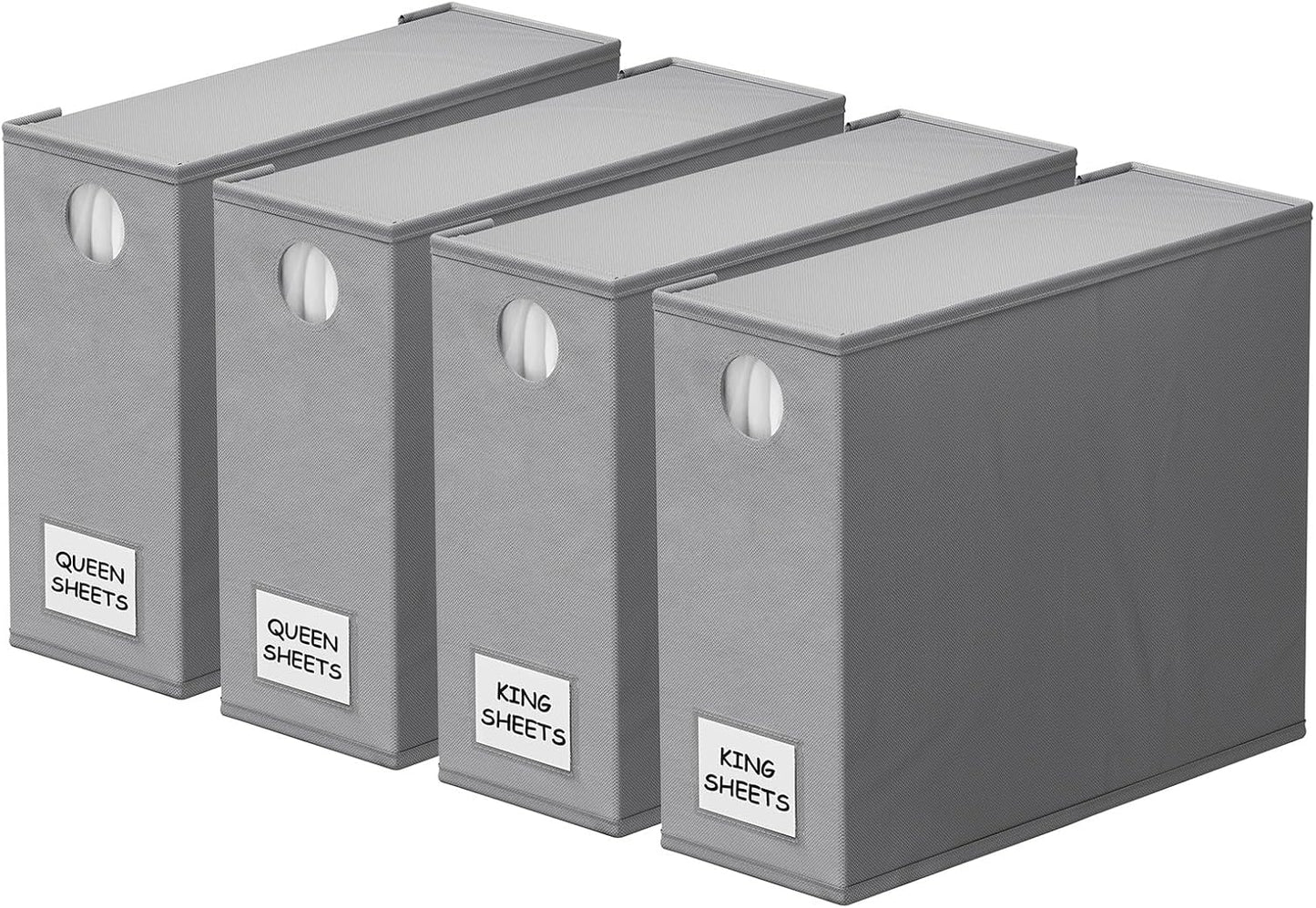 SpaceAid Bed Sheet Organizers - 4 Pack Foldable Storage Solution