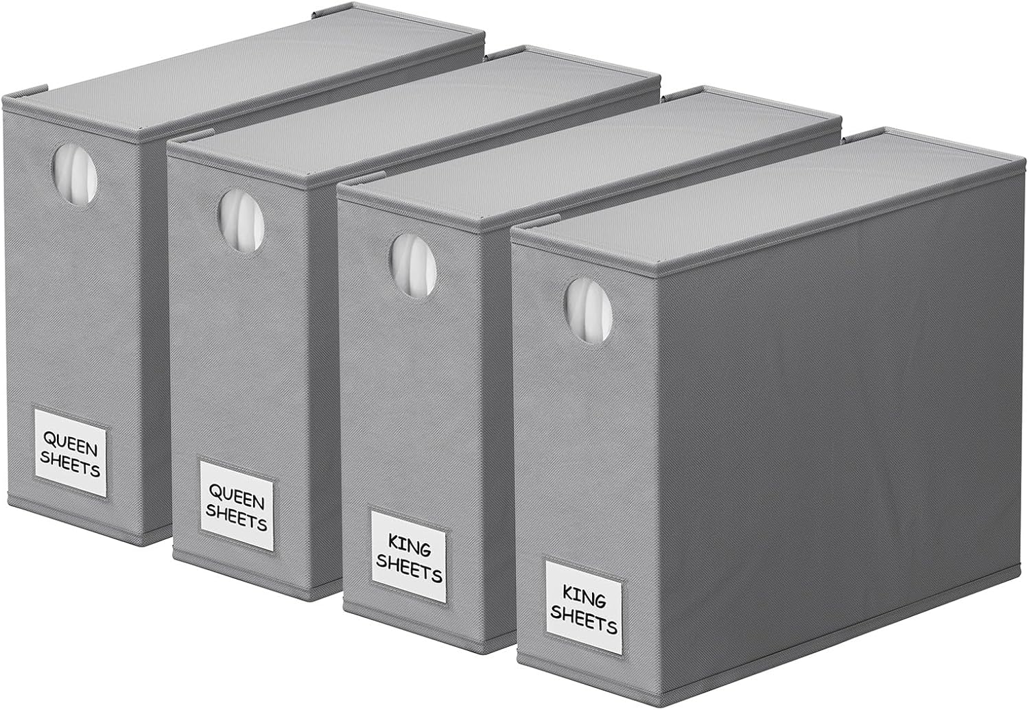 SpaceAid Bed Sheet Organizers - 4 Pack Foldable Storage Solution