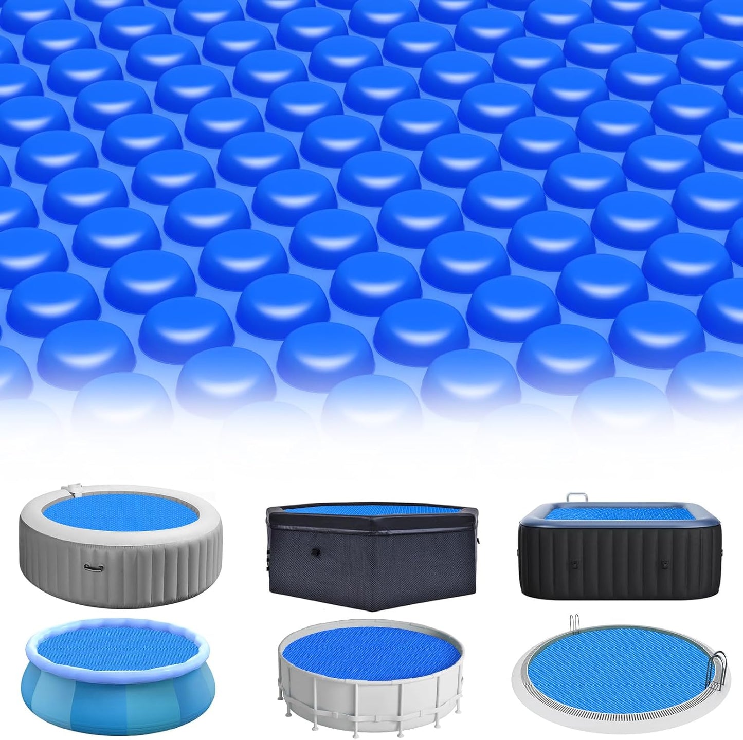Solar Pool Cover 15 Ft Round Bubble Blanket for All Pools