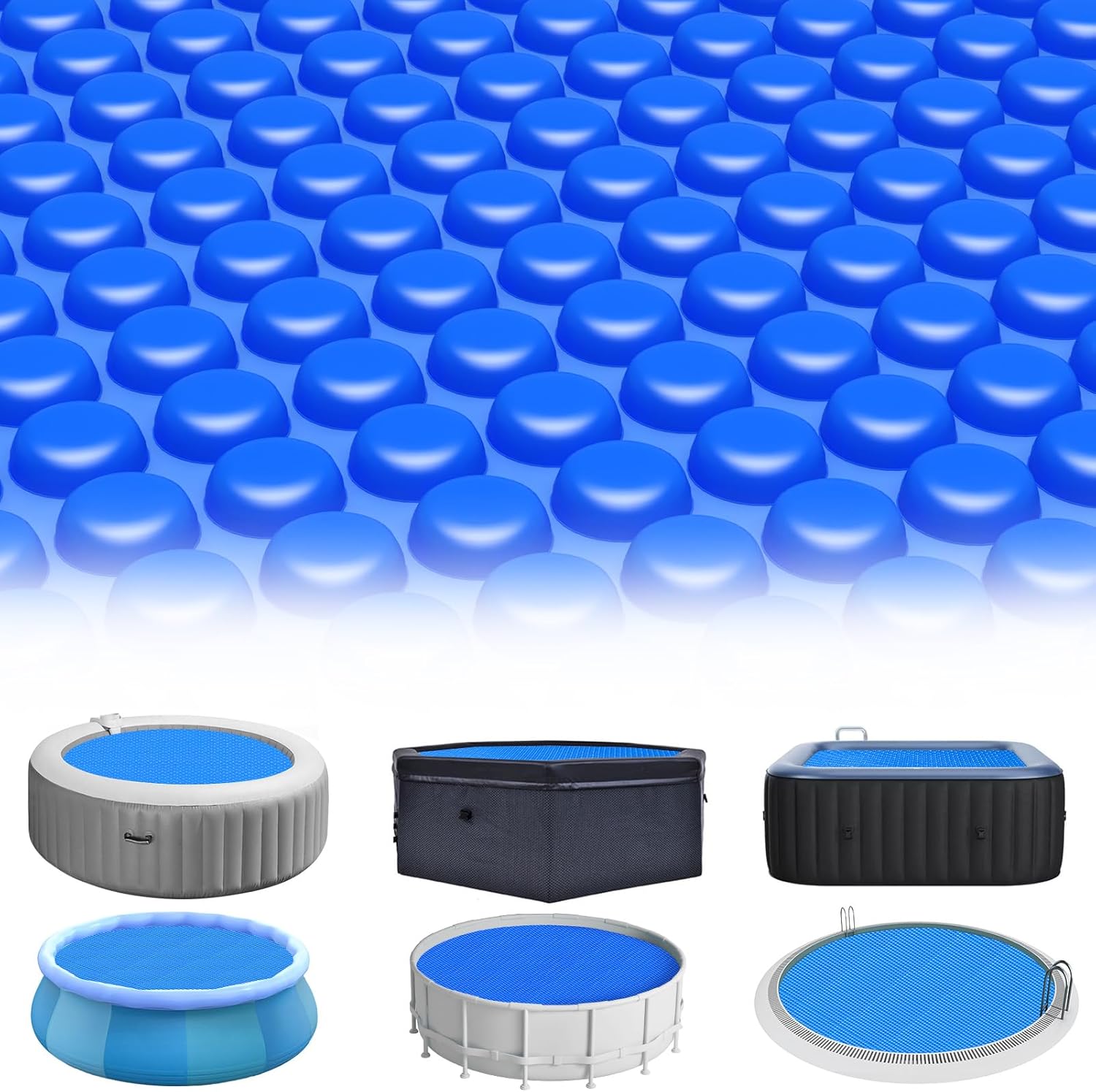 Solar Pool Cover 15 Ft Round Bubble Blanket for All Pools