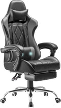 Homall Gaming Chair with Footrest & Massage Lumbar