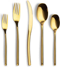 20-Piece Gold Silverware Set for 4 - Modern 18/10 Stainless Steel