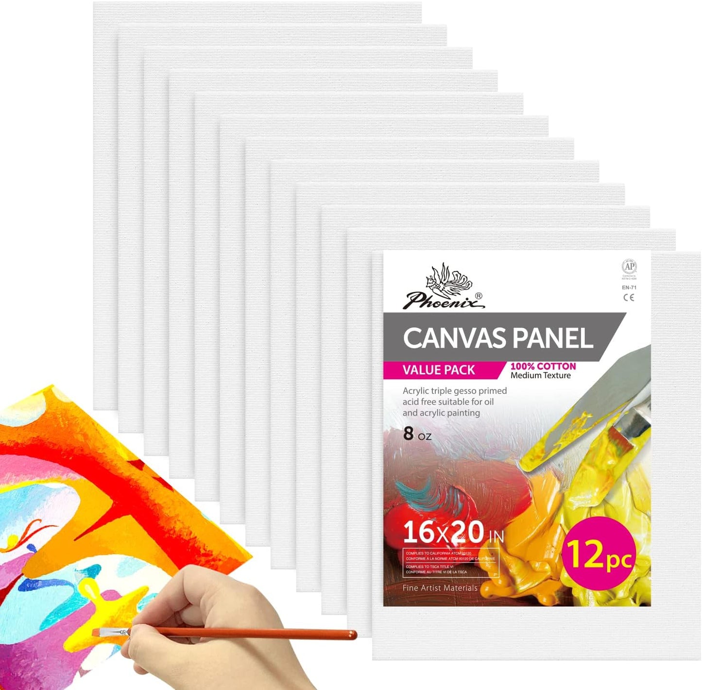 PHOENIX Large Painting Canvas Panels - Perfect for Artists