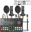 Podcast Equipment Bundle for 2 with Dual XLR Condenser Mics - Ready