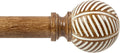 Zeerobee Wood Curtain Rods 32 to 168 in - Heavy Duty, Matte Finish