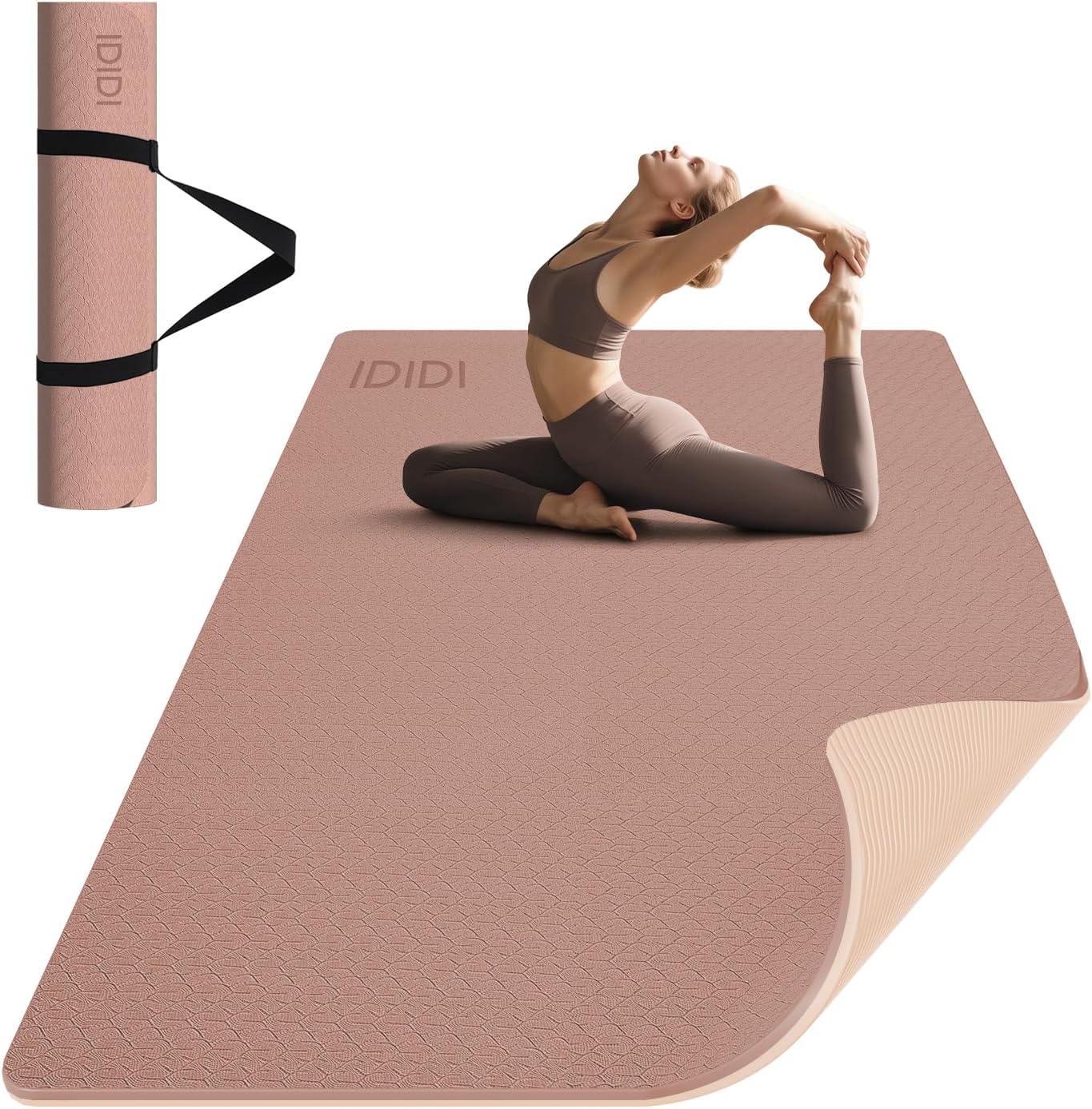8mm Large Yoga Mat - Eco-Friendly Non-Slip Fitness Mat