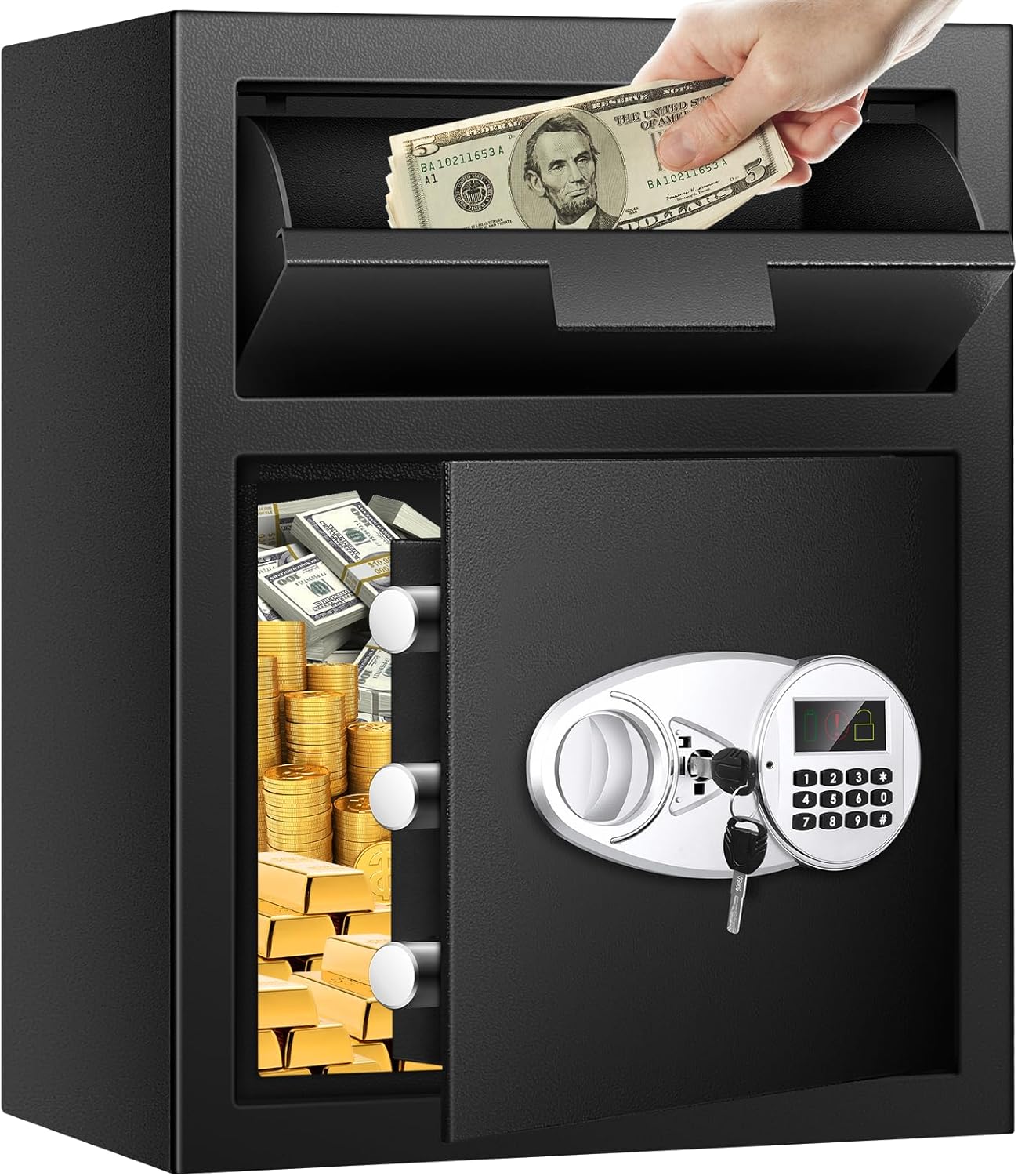 2.6 Cuft Depository Safe with Quick Drop Slot for Cash Security