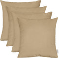 Sunbrella 20in Square Throw Pillows Set of 4 - Canvas Heather Beige