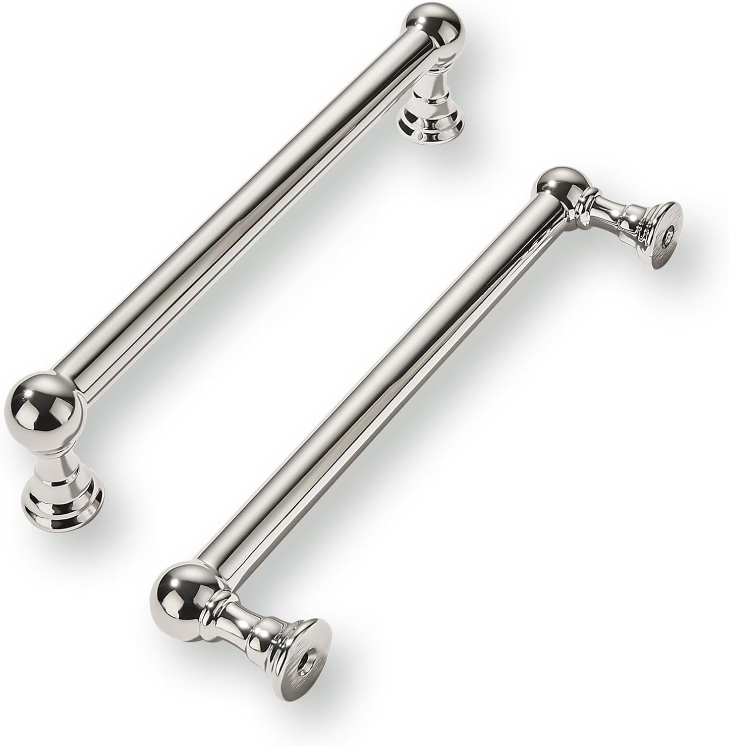 Polished Nickel Cabinet Pulls - Heavy Duty 5 Inch Handles Set