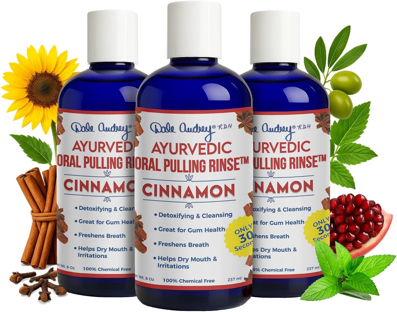 Ayurvedic Organic Oil Pulling for Teeth & Gums - Natural Rinse
