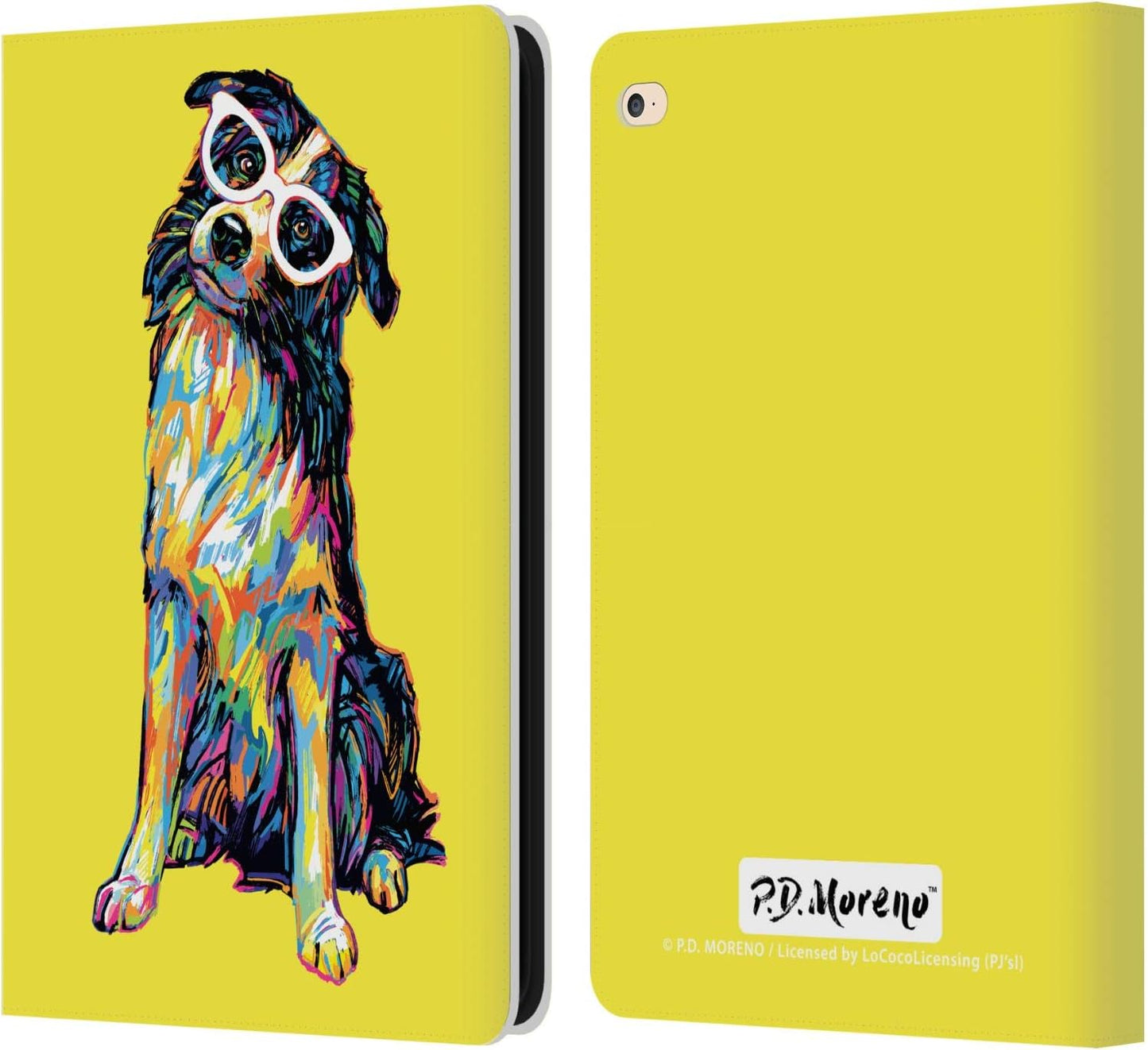 P.D. Moreno Border Collie Dogs Leather Wallet Case for iPad Air 2