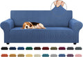 KEKUOU Stretch Sofa Cover for 3 Cushion Sofa (78-94 in) - Elastic Pet