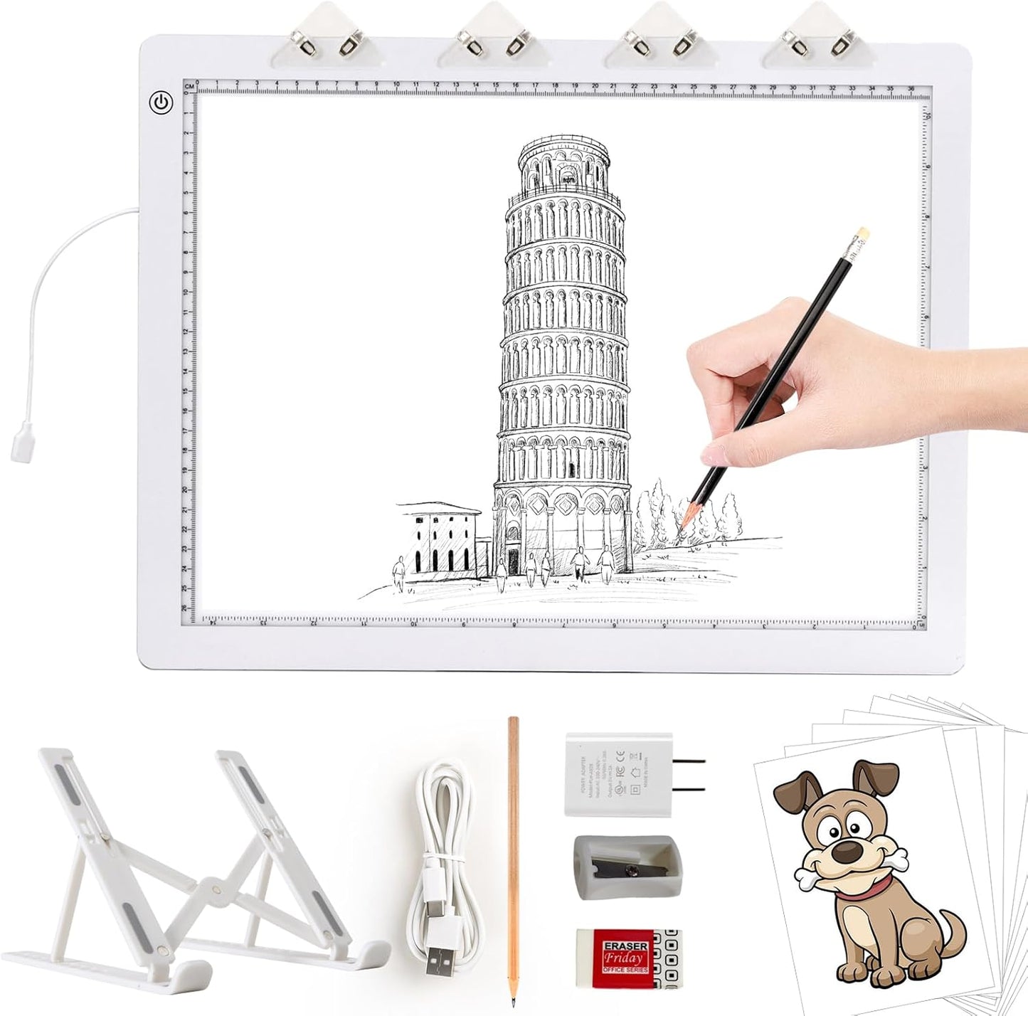 A3 Light Pad with Foldable Stand for Tracing and Drawing