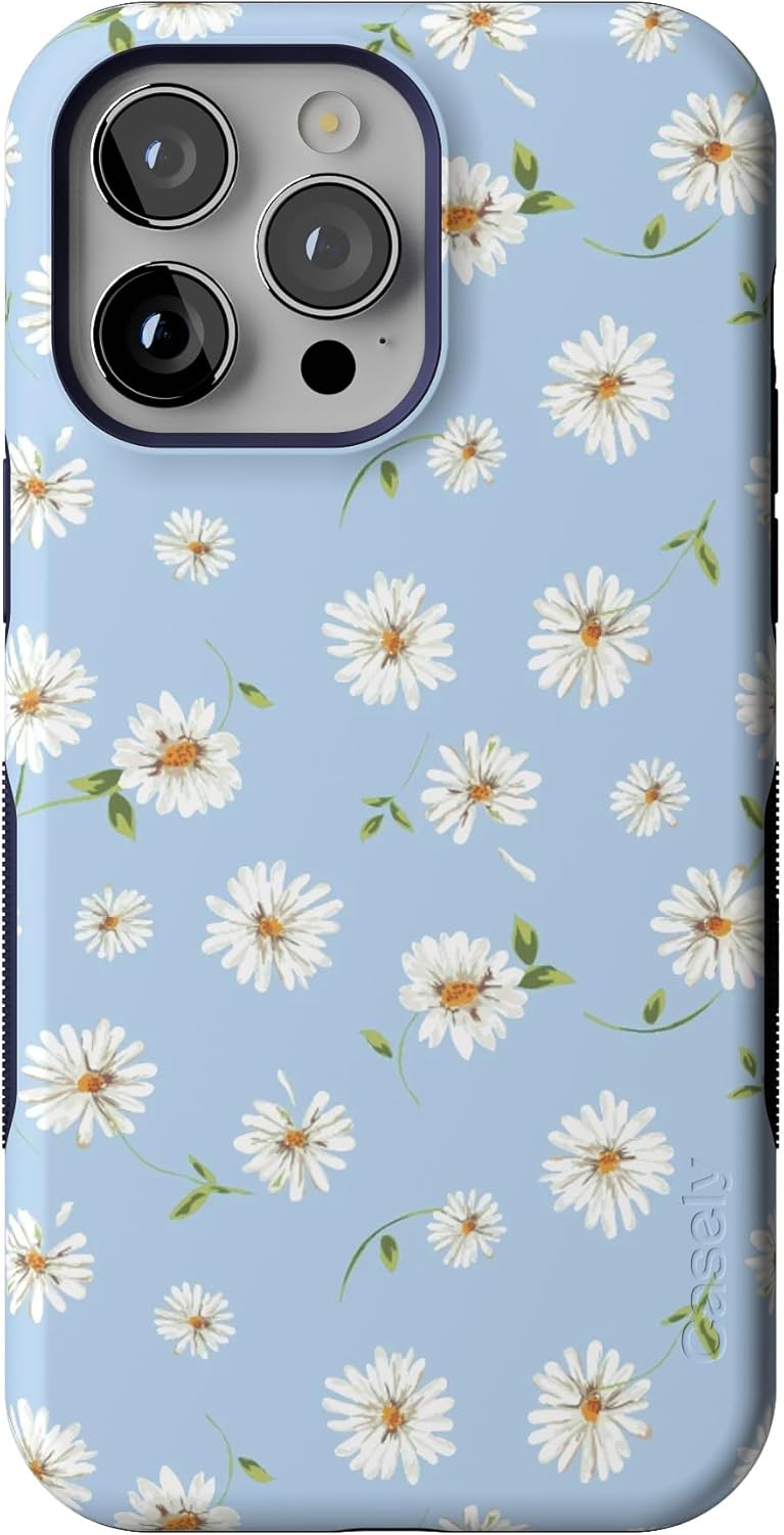 Bold Protective Casely iPhone 14 Pro Max Case in Baby Blue Floral