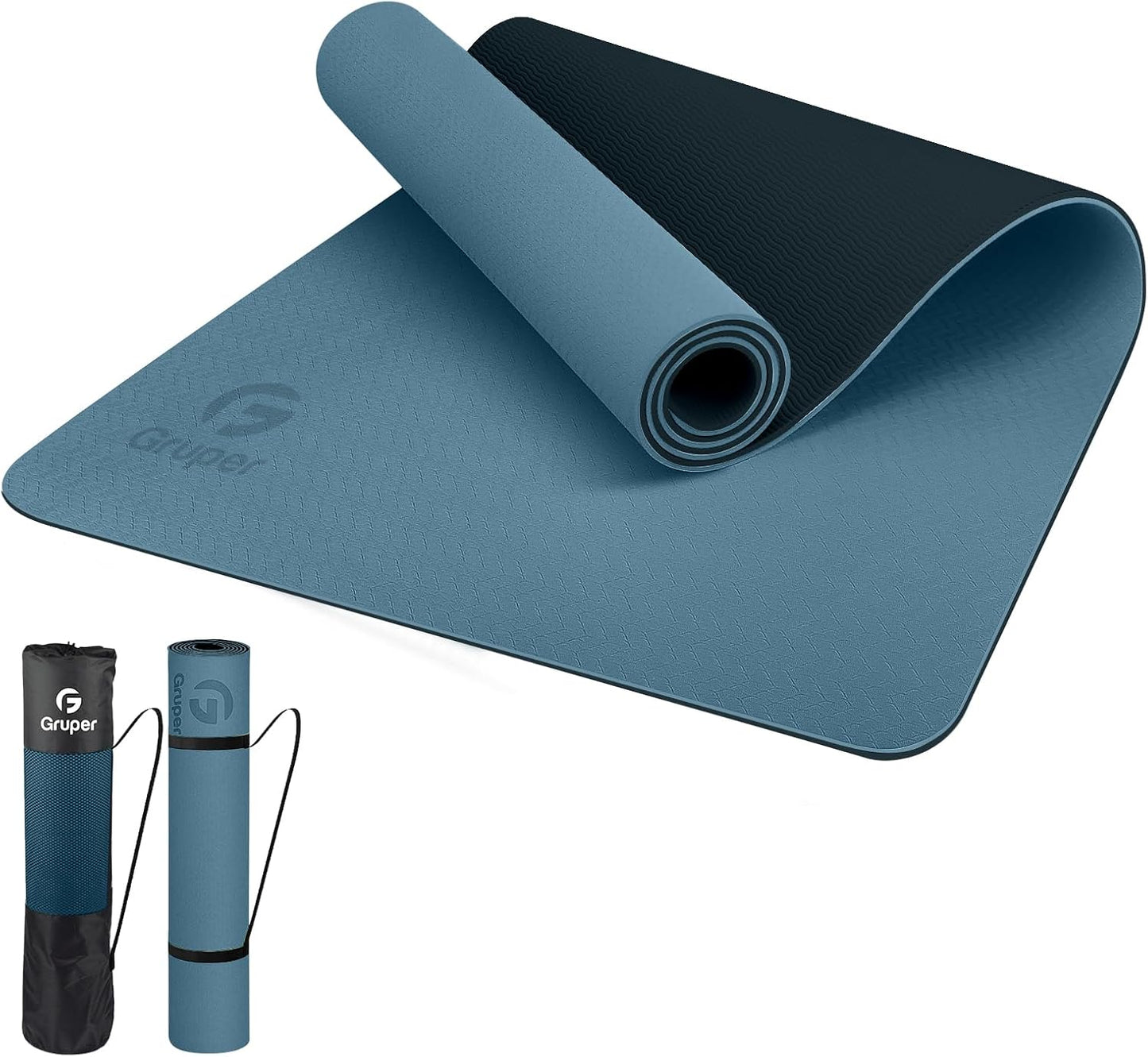 Eco Friendly Non Slip Yoga Mat for Home and Pilates Workouts