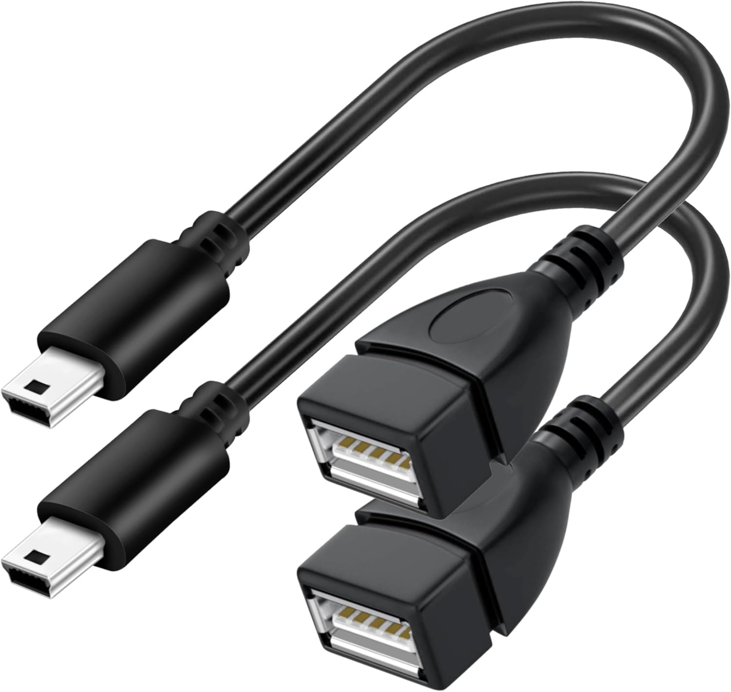 SaiTech IT Mini USB OTG Cable 2-Pack for Cameras
