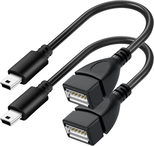 SaiTech IT Mini USB OTG Cable 2-Pack for Cameras