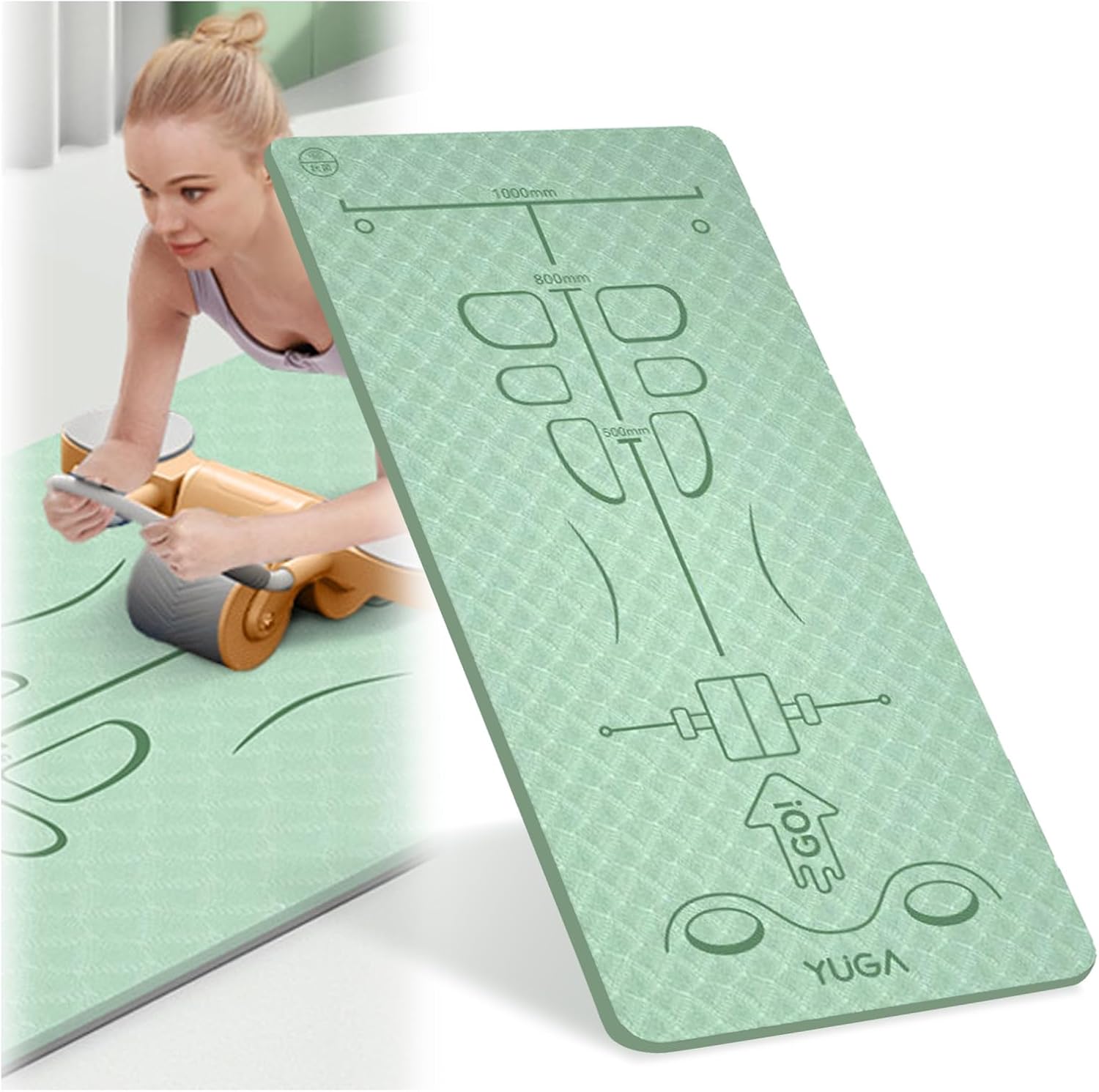 Non-Slip 8mm Exercise Mat - Sound Insulated for Ab Workouts!