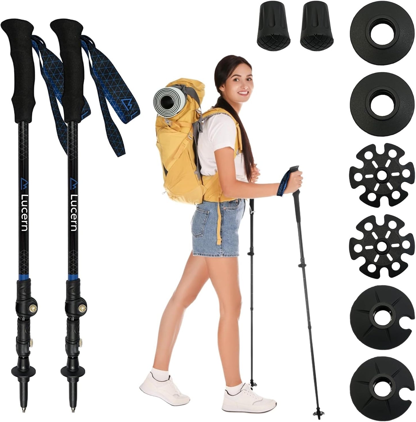Lucern Carbon Trekking Poles: Ultra Light & Durable