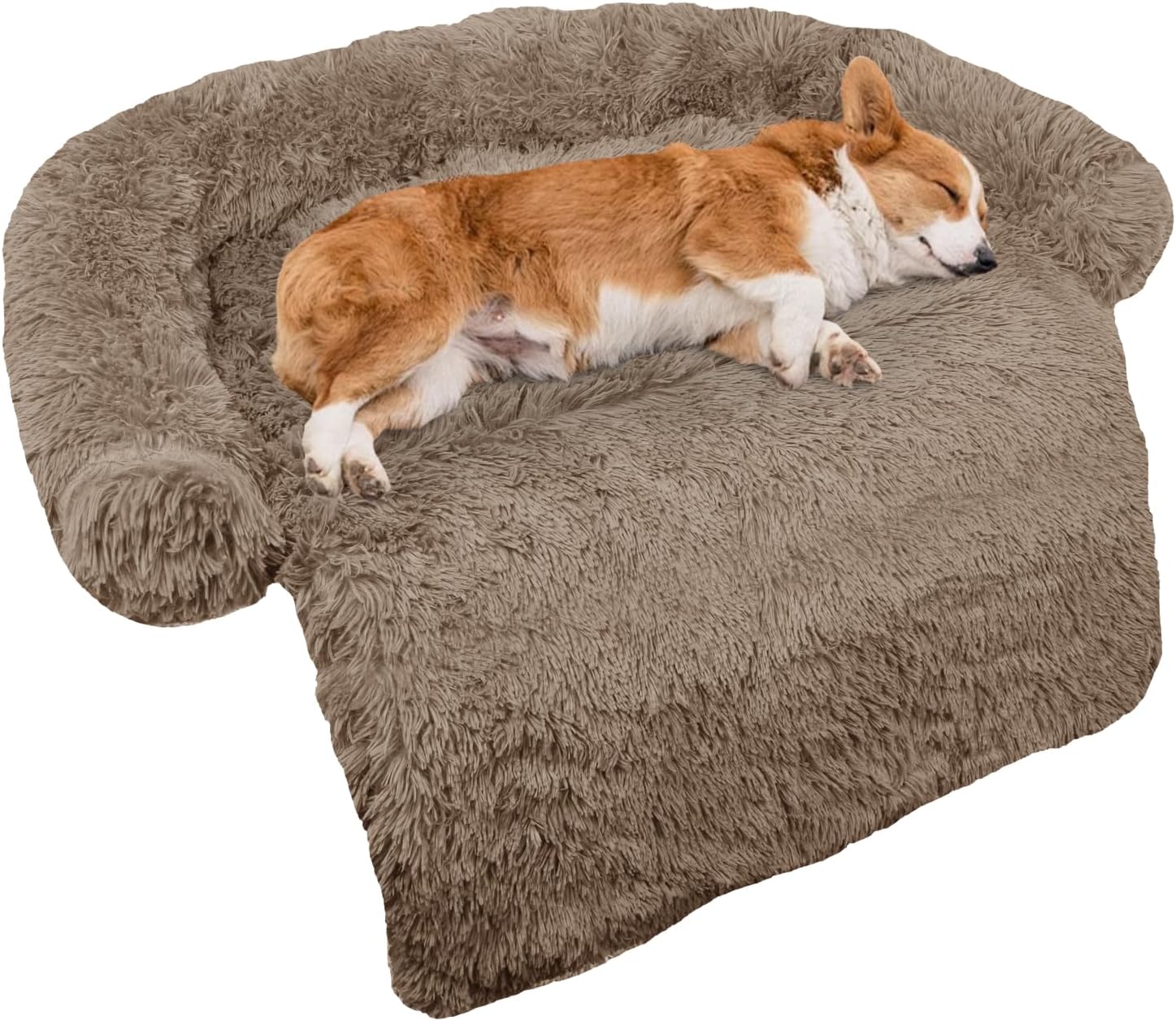 Calming Dog Bed Fluffy Plush Mat for Comfort and Support